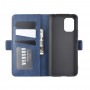 עבור Xiaomi Mi 10 Lite 5G כיסוי ארנק / ספר עשוי מעור בצבע כחול כהה עם חריצים לכרטיסי אשראי