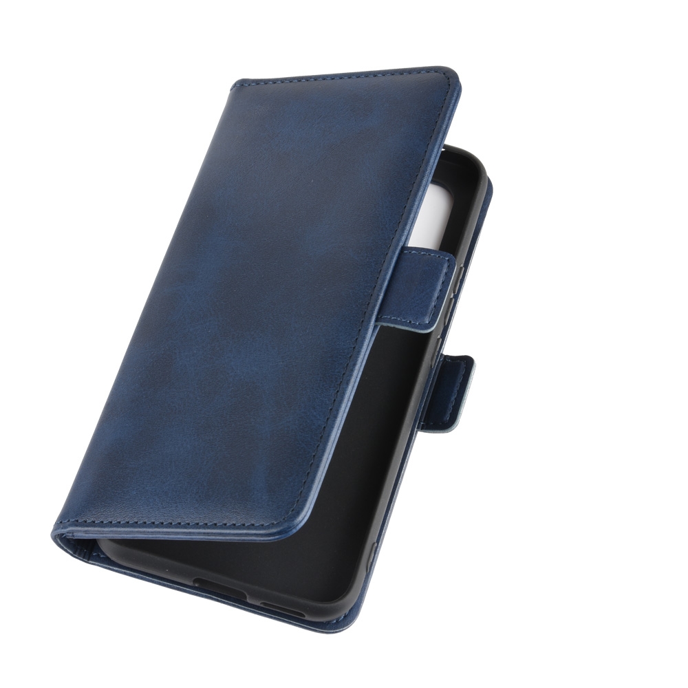 עבור Xiaomi Mi 10 Lite 5G כיסוי ארנק / ספר עשוי מעור בצבע כחול כהה עם חריצים לכרטיסי אשראי