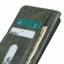 עבור Xiaomi Poco F4 כיסוי ארנק / ספר עשוי מעור בצבע ירוק כהה עם חריצים לכרטיסי אשראי