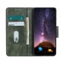 עבור Xiaomi Redmi K40S כיסוי ארנק / ספר עשוי מעור בצבע ירוק כהה עם חריצים לכרטיסי אשראי