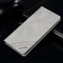 עבור Samsung Galaxy S10+ כיסוי ארנק / ספר עשוי מעור בצבע אפור עם חריצים לכרטיסי אשראי