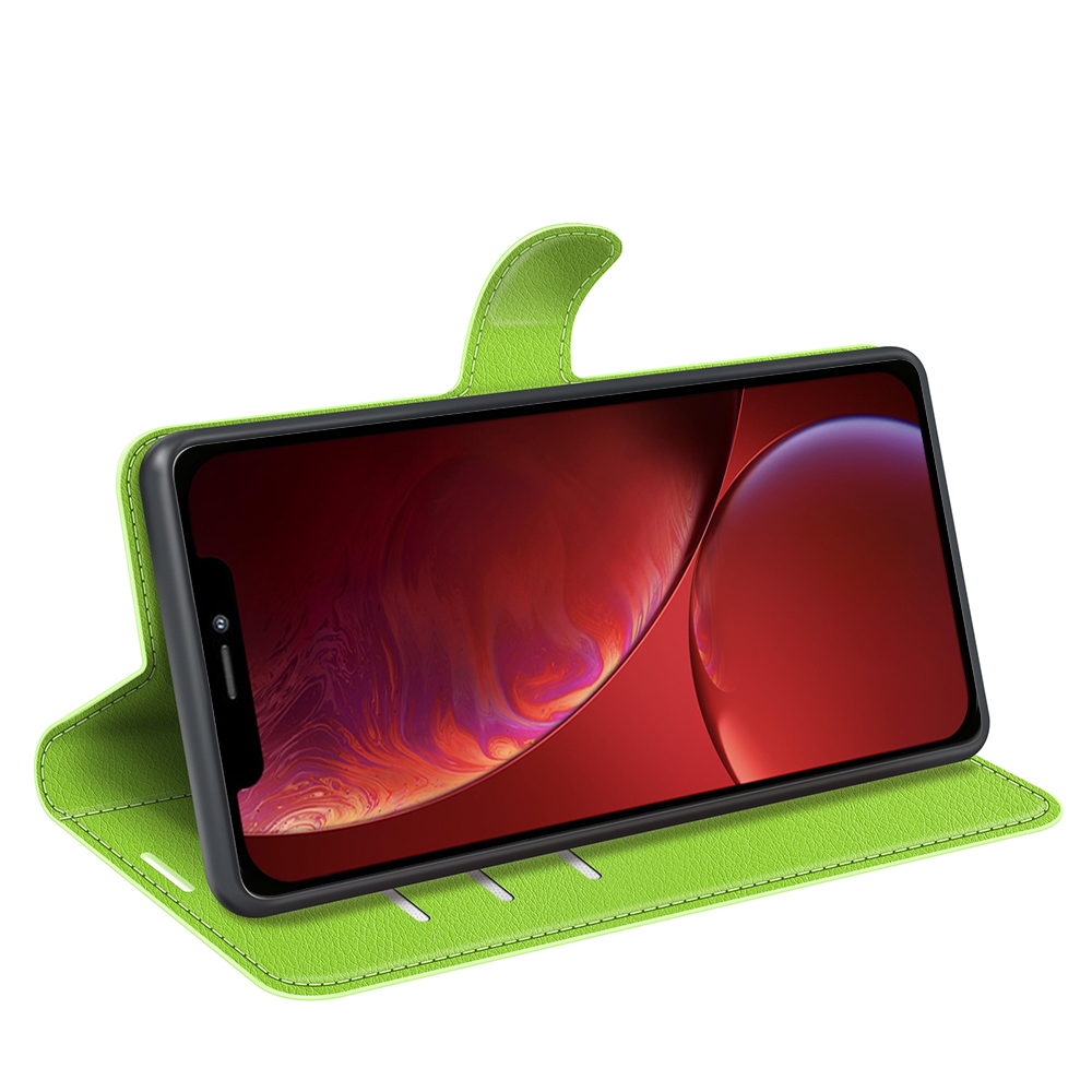 עבור Apple iPhone 13 mini כיסוי ארנק / ספר עשוי מעור בצבע ירוק עם חריצים לכרטיסי אשראי