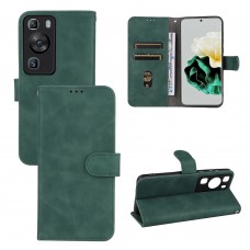עבור Huawei P60 Pro כיסוי ארנק / ספר עשוי מעור בצבע ירוק עם חריצים לכרטיסי אשראי