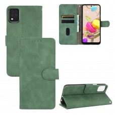 עבור LG K42 כיסוי ארנק / ספר עשוי מעור בצבע ירוק עם חריצים לכרטיסי אשראי
