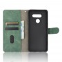 עבור LG K50S כיסוי ארנק / ספר עשוי מעור בצבע ירוק עם חריצים לכרטיסי אשראי