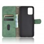 עבור LG K52 כיסוי ארנק / ספר עשוי מעור בצבע ירוק עם חריצים לכרטיסי אשראי