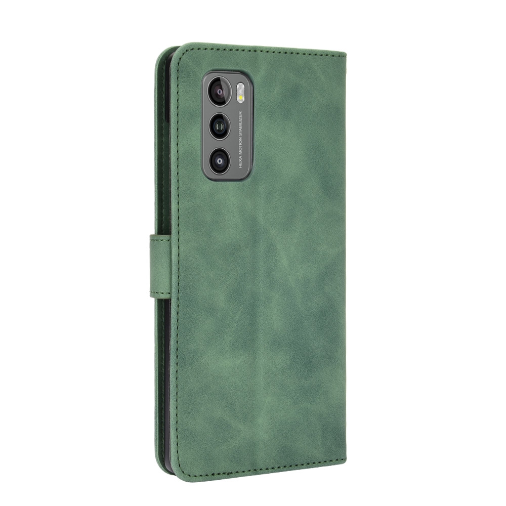 עבור LG Wing 5G כיסוי ארנק / ספר עשוי מעור בצבע ירוק עם חריצים לכרטיסי אשראי
