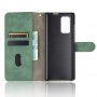 עבור LG Wing 5G כיסוי ארנק / ספר עשוי מעור בצבע ירוק עם חריצים לכרטיסי אשראי