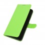עבור Nokia 2.4 כיסוי ארנק / ספר עשוי מעור בצבע ירוק עם חריצים לכרטיסי אשראי