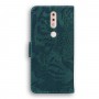 עבור Nokia 4.2 כיסוי ארנק / ספר עשוי מעור בצבע ירוק עם חריצים לכרטיסי אשראי