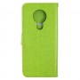 עבור Nokia 5.3 כיסוי ארנק / ספר עשוי מעור בצבע ירוק עם חריצים לכרטיסי אשראי