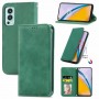 עבור OnePlus Nord 2 5G כיסוי ארנק / ספר עשוי מעור בצבע ירוק עם חריצים לכרטיסי אשראי