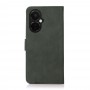 עבור OnePlus Nord CE3 כיסוי ארנק / ספר עשוי מעור בצבע ירוק עם חריצים לכרטיסי אשראי