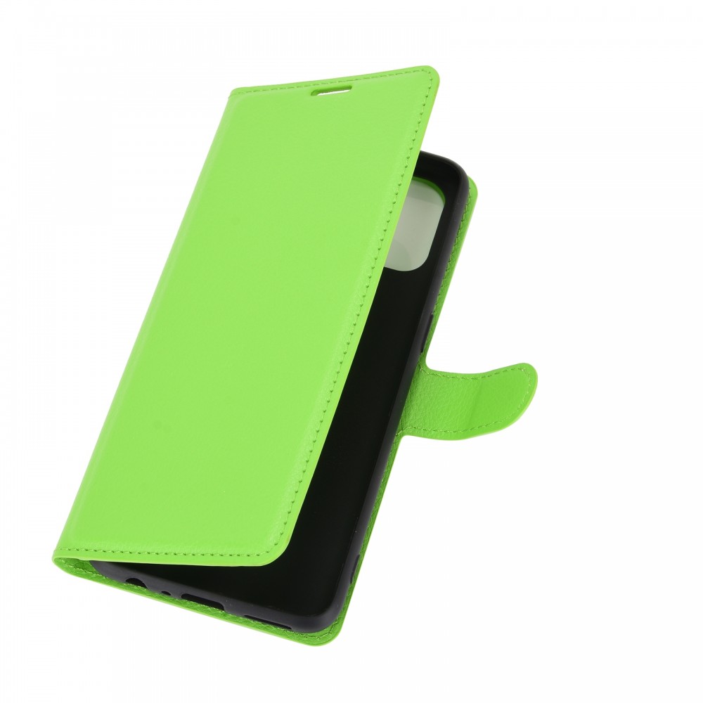 עבור OnePlus Nord N10 5G כיסוי ארנק / ספר עשוי מעור בצבע ירוק עם חריצים לכרטיסי אשראי