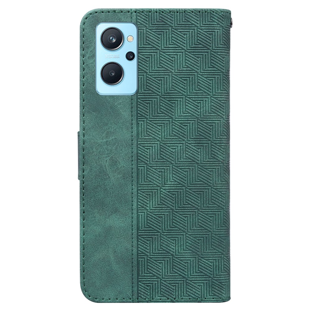 עבור Oppo A36 כיסוי ארנק / ספר עשוי מעור בצבע ירוק עם חריצים לכרטיסי אשראי