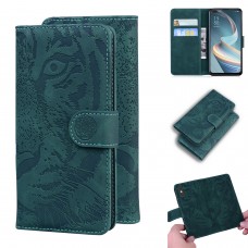 עבור Oppo A92s כיסוי ארנק / ספר עשוי מעור בצבע ירוק עם חריצים לכרטיסי אשראי