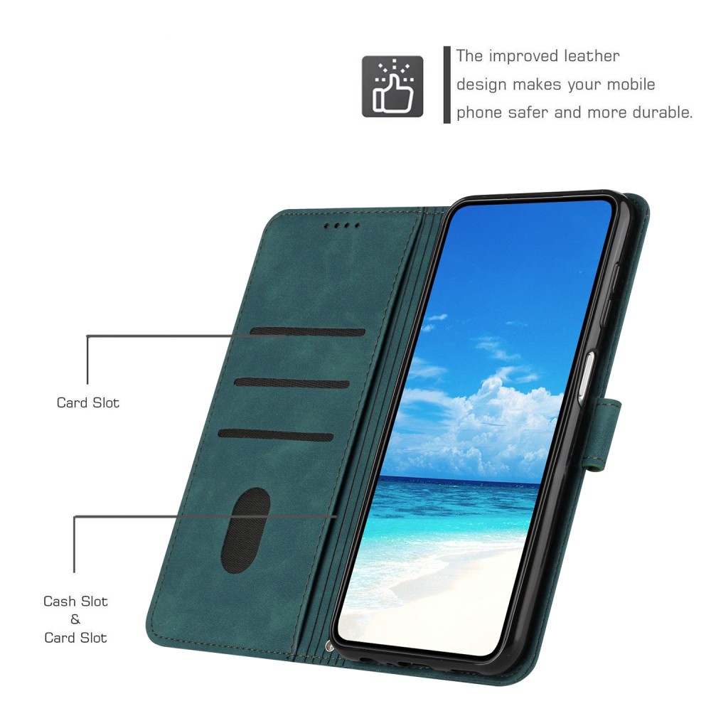 עבור Oppo Find X5 כיסוי ארנק / ספר עשוי מעור בצבע ירוק עם חריצים לכרטיסי אשראי