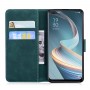 עבור Oppo Reno4 Z 5G כיסוי ארנק / ספר עשוי מעור בצבע ירוק עם חריצים לכרטיסי אשראי