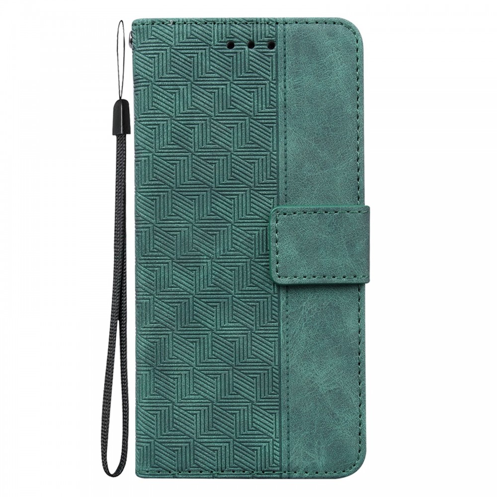 עבור Oppo Reno5 Z כיסוי ארנק / ספר עשוי מעור בצבע ירוק עם חריצים לכרטיסי אשראי