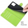 עבור Realme 8 Pro כיסוי ארנק / ספר עשוי מעור בצבע ירוק עם חריצים לכרטיסי אשראי