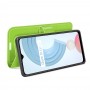 עבור Realme C21Y כיסוי ארנק / ספר עשוי מעור בצבע ירוק עם חריצים לכרטיסי אשראי