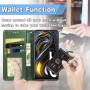 עבור Realme GT 5G כיסוי ארנק / ספר עשוי מעור בצבע ירוק עם חריצים לכרטיסי אשראי
