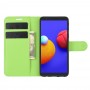 עבור Samsung Galaxy A01 Core כיסוי ארנק / ספר עשוי מעור בצבע ירוק עם חריצים לכרטיסי אשראי