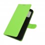 עבור Samsung Galaxy A02s כיסוי ארנק / ספר עשוי מעור בצבע ירוק עם חריצים לכרטיסי אשראי