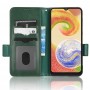 עבור Samsung Galaxy A04 כיסוי ארנק / ספר עשוי מעור בצבע ירוק עם חריצים לכרטיסי אשראי