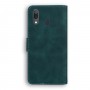 עבור Samsung Galaxy A20 כיסוי ארנק / ספר עשוי מעור בצבע ירוק עם חריצים לכרטיסי אשראי