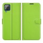 עבור Samsung Galaxy A22 כיסוי ארנק / ספר עשוי מעור בצבע ירוק עם חריצים לכרטיסי אשראי