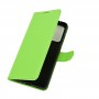עבור Samsung Galaxy A52 כיסוי ארנק / ספר עשוי מעור בצבע ירוק עם חריצים לכרטיסי אשראי