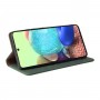 עבור Samsung Galaxy A71 כיסוי ארנק / ספר עשוי מעור בצבע ירוק עם חריצים לכרטיסי אשראי
