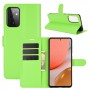 עבור Samsung Galaxy A72 כיסוי ארנק / ספר עשוי מעור בצבע ירוק עם חריצים לכרטיסי אשראי