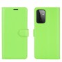 עבור Samsung Galaxy A72 כיסוי ארנק / ספר עשוי מעור בצבע ירוק עם חריצים לכרטיסי אשראי