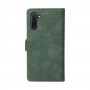 עבור Samsung Galaxy Note10 כיסוי ארנק / ספר עשוי מעור בצבע ירוק עם חריצים לכרטיסי אשראי