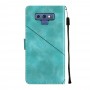 עבור Samsung Galaxy Note9 כיסוי ארנק / ספר עשוי מעור בצבע ירוק עם חריצים לכרטיסי אשראי
