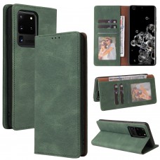 עבור Samsung Galaxy S20 Ultra כיסוי ארנק / ספר עשוי מעור בצבע ירוק עם חריצים לכרטיסי אשראי