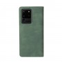 עבור Samsung Galaxy S20 Ultra כיסוי ארנק / ספר עשוי מעור בצבע ירוק עם חריצים לכרטיסי אשראי