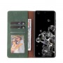 עבור Samsung Galaxy S20 Ultra כיסוי ארנק / ספר עשוי מעור בצבע ירוק עם חריצים לכרטיסי אשראי