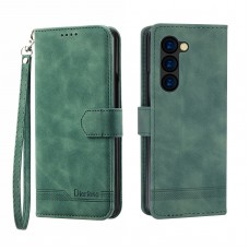 עבור Samsung Galaxy Z Fold5 כיסוי ארנק / ספר עשוי מעור בצבע ירוק עם חריצים לכרטיסי אשראי