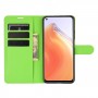 עבור Xiaomi Mi 10T 5G כיסוי ארנק / ספר עשוי מעור בצבע ירוק עם חריצים לכרטיסי אשראי