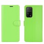 עבור Xiaomi Mi 10T Pro 5G כיסוי ארנק / ספר עשוי מעור בצבע ירוק עם חריצים לכרטיסי אשראי