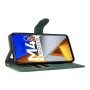 עבור Xiaomi Poco M4 Pro כיסוי ארנק / ספר עשוי מעור בצבע ירוק עם חריצים לכרטיסי אשראי