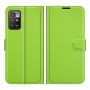 עבור Xiaomi Redmi 10 כיסוי ארנק / ספר עשוי מעור בצבע ירוק עם חריצים לכרטיסי אשראי