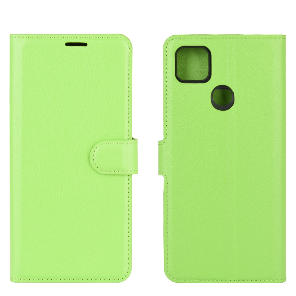 עבור Xiaomi Redmi 9C כיסוי ארנק / ספר עשוי מעור בצבע ירוק עם חריצים לכרטיסי אשראי