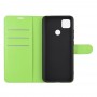 עבור Xiaomi Redmi 9C כיסוי ארנק / ספר עשוי מעור בצבע ירוק עם חריצים לכרטיסי אשראי