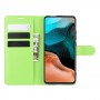 עבור Xiaomi Redmi K30 Pro כיסוי ארנק / ספר עשוי מעור בצבע ירוק עם חריצים לכרטיסי אשראי