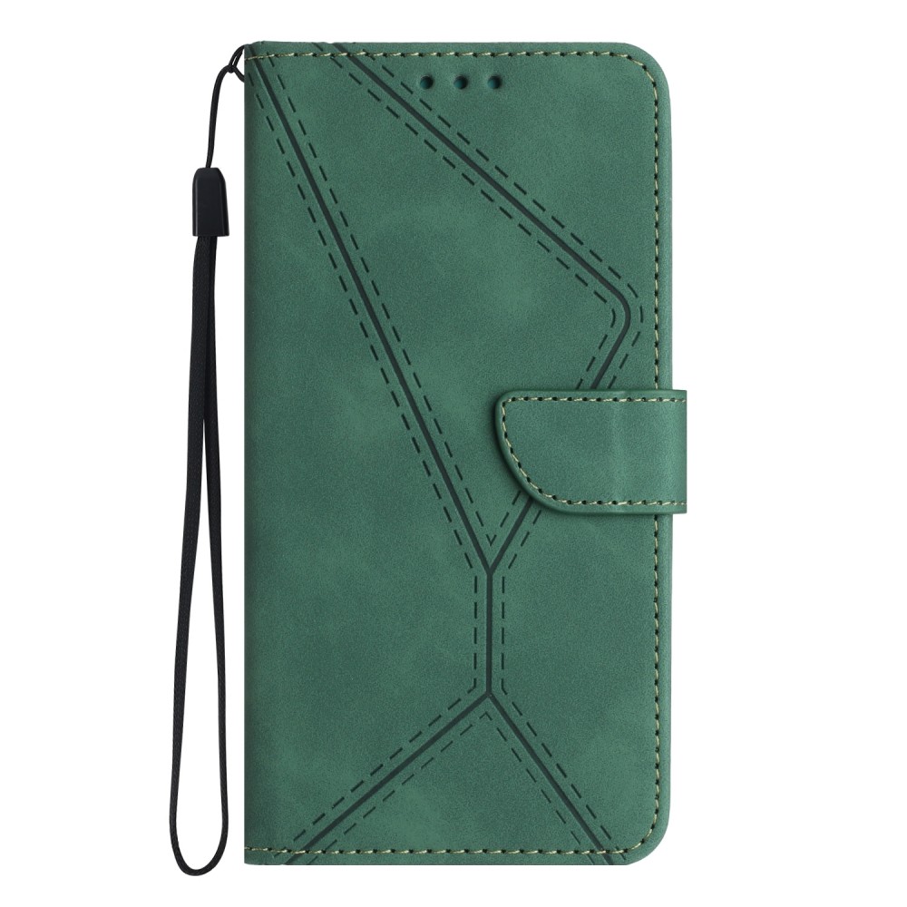 עבור Xiaomi Redmi Note 12S כיסוי ארנק / ספר עשוי מעור בצבע ירוק עם חריצים לכרטיסי אשראי