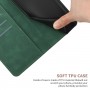 עבור Xiaomi Redmi Note 12S כיסוי ארנק / ספר עשוי מעור בצבע ירוק עם חריצים לכרטיסי אשראי